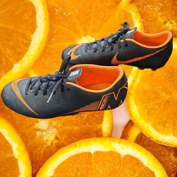 Nike Mercurial‎ Orange and Black Cleats Size 10 - Picture 5 of 11